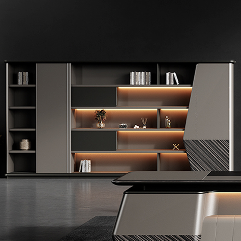 รุ่น DBT006 แผงหรู-สไตล์ผู้จัดการโต๊ะผู้บริหารเดี่ยวประธาน\\โต๊ะทำงานใหญ่พร้อมชุดเก้าอี้ Boss Desk